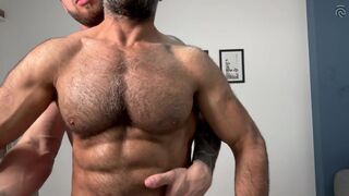 muscle worship session with hairy guy - Gay Porn Video