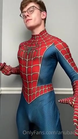 showing off my spider man costume and my body michael anthony anubace gay fans _2