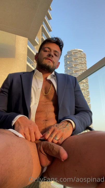 Alejo Ospina - Wanna have u on your knees worshipping my dick in my Dubais balcony _2