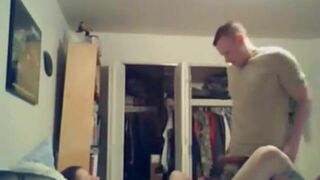 Military Guy comes home to fuck his man