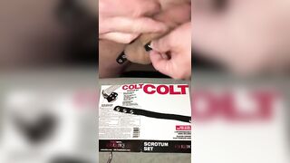 Colt Scrotum Set; Unpackaged new Sex Toy Demonstration and Review Jetsfan1983 - BussyHunter.com