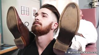 Hot Doctor Hunk Jerking off during Feet Licking Worship My Friends Feet - Amateur Gay Porn