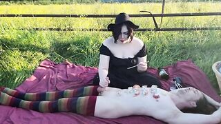 Femdom Eats Food off a Femboy, Teasing, Sounding, and Making him Cum Hard TEASER; PAID EXCLUSIVE Banderwok - BussyHunter.com