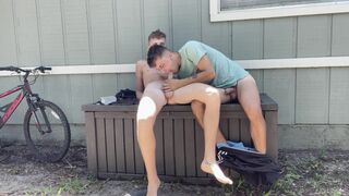 Jake & Issac Fuck Outside - Gay Porn Video _3