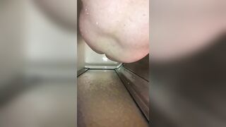 Solo Anal Masturbation using a Glass Dildo in the Shower with no Lube Required Jetsfan1983 - BussyHunter.com