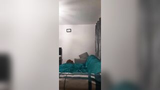 Very skinny teen with a mask and long socks fucks his beloved teddy bear on his bed Peter bony