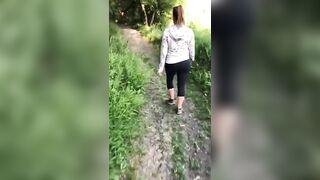 Stop Hiking and Fuck me - POV Standing Doggystyle - Outdoor Sex - Cum in her Panties - almost Caught Jetsfan1983 - BussyHunter.com