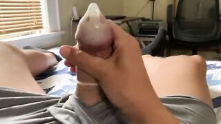 Filling Magnum XL Condom with Cum nmctstud - BussyHunter.com