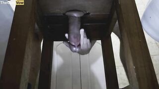 CLOSE UP; Milking my Big Cock under the Chair - Thick Cumshot (4K-60FPS) TheCumVow - BussyHunter.com