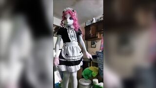 Cat Kigurumi Maid Masturbating and Cum Anya brook - BussyHunter.com