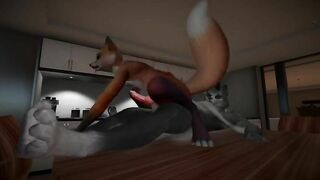 H0rs3 Furry Animation - Furry fox and werewolf YR Lesnik