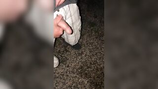 Risky Outdoor Pissing & Masturbation, she Holds my Cock for me outside while I go Pee Jetsfan1983 - BussyHunter.com