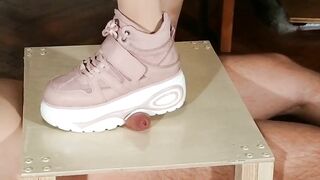 Domina Cock Stomping Slave in Pink Boots Pt1 HD Beth Kinky