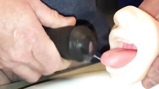 Just me having Fun with my FTM Transgender STP Device, Pissing & Cumming into my Oral Stroker Device Jetsfan1983 - BussyHunter.com