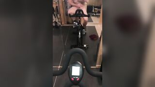 Gym Masturbation - Jerk off & Cum while Naked Cycling on my new Exercise Spin Bike Jetsfan1983 - BussyHunter.com