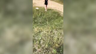 Outdoor Pussy Rub & Blowjob, Wife Strips down to her Nike Shoes, Sucks Cock & Gets a Mouthful of Cum Jetsfan1983 - BussyHunter.com