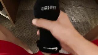 He Cums all over his Underwear and Socks nmctstud - BussyHunter.com
