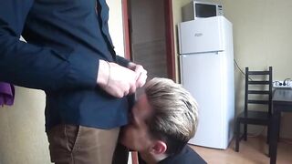 Young Russian Guy gives Mouth to his best Friend and Cums in his Mouth KolinArt - BussyHunter.com