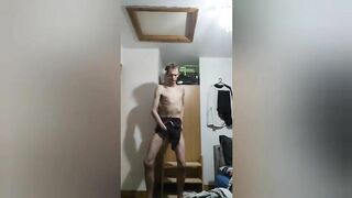 Very skinny british teen shows off his incredible skinny body while inhaling air and changing panths Peter bony - Amateur Gay Porn