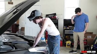 Colby Chambers Dicks down Sexy Gay Country Boy Mechanic right through his Wranglers