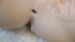 Japanese Amateur Boy, Cumshot on Masked Big Boobs Love Doll