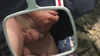 Mirror Masturbation - Edging my Cock in Front of a Portable Mirror within my Camper before Bed Jetsfan1983 - BussyHunter.com