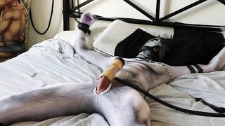 Pup in Petsuit Gets Tied up and Milked using a Venus 2000 Spicy RockyYeen - BussyHunter.com