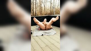 Curious Guy Performs a little Risky Outdoor Strip Tease for his Viewers that are always Supporting Jetsfan1983 - BussyHunter.com