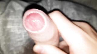 Ultra Horny Precum-Covered Uncut Cock Spurts Jizz EvilTwinks - Amateur Gay Porn