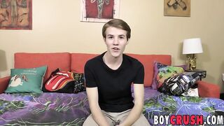 Cute little twink enjoys his solo cock and dildo time Boy Crush