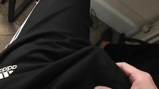 Edging in Adidas Sweats & Basketball Shorts nmctstud - BussyHunter.com