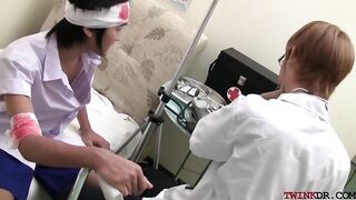 Skinny Asian Examined and Breeded by Doctor for Cumshot Doctor Twink