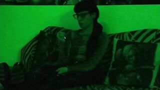 Beth Kinky - Sexy goth domina smoking in green light pt1 HD Beth Kinky