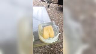 Outdoor Masturbation at my Campsite, Fucking my Pussy & Ass Stroker then Eating out my Anal Creampie Jetsfan1983 - BussyHunter.com