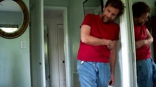 hairyartist slow seduction in jeans commissioned video Hairyartist