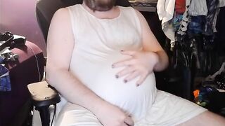 pregnant guy giving birth in maternity dress pregnantpup