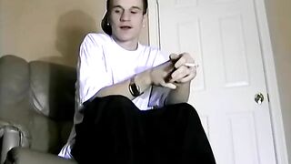 Good looking Amateur Twink Strokes his Big Dick and Cums Joe Schmoe Videos