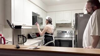 Surprising my Voluptuous Vixen the Sexy Maid in the Kitchen Rex Behr - BussyHunter.com