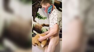 Horny Pillow Plushy Humping Jock Fucks it Hard - Hung Anon Muscle Ass Big Dick Peacock King