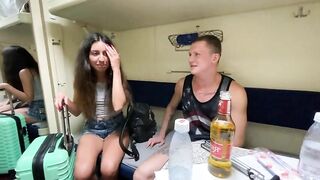 They Picked up a Girl and made her for a Blowjob on the Train Falcon Al - BussyHunter.com