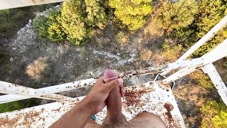 I CLIMBED a TOWER AND MASTURBATED WITH THE VIEW Joey Cumboy - BussyHunter.com