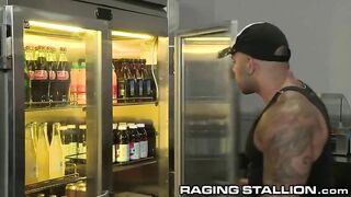 Muscle Hunk Daddy Analized His Friend In A Store 