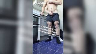 My Curious Roommate Edge me in his Boxer in the Kitchen SexyRubber - BussyHunter.com