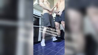 My Curious Roommate Edge me in his Boxer in the Kitchen SexyRubber - BussyHunter.com