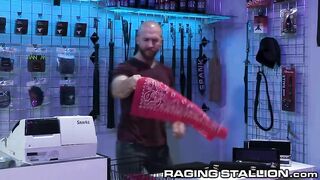 RagingStallion - Hairy Otter Dicked down by Sex Shop Worker Raging Stallion