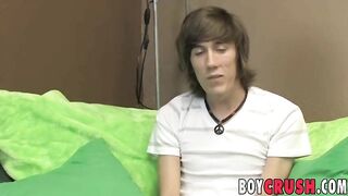 Horny twink Kurt Starr jerking off his cock after interview Boy Crush - Amateur Gay Porno