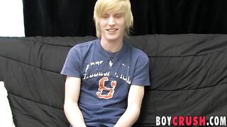 Barely legal twink is eager to stroke his dick on the casting Boy Crush - Amateur Gay Porno