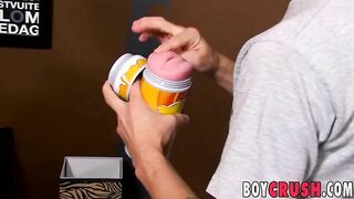 Handsome twink Phillip fucks a fleshlight with a huge cock Boy Crush - Amateur Gay Porno