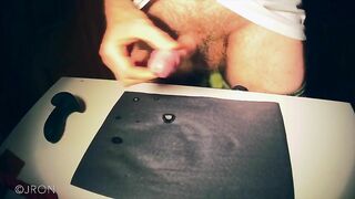 Making Abstract Art with Hot Creamy Sperm JasonRon01 - Amateur Gay Porno