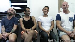 Asian Jock Joins Amateur Group for Cum Eating and Bareback Foursome Australian Amateurs Do It - BussyHunter.com